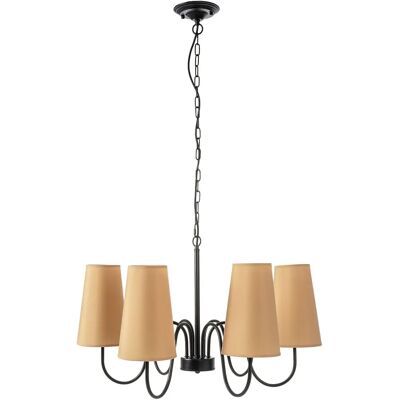 Toolight - Lampada a sospensione Vintage 6 Bracci E27 Regolabile - Nero Toolight - Lampada a sospensione Vintage 6 Bracci E27 Regolabile - Nero