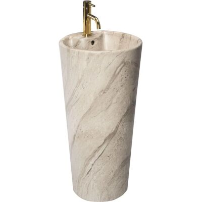 Rea Lavabo in ceramica autoportante - Design monolitico moderno Rea Lavabo in ceramica autoportante - Design monolitico moderno