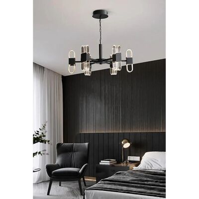 Toolight LED-lamppu App770-6c - Moderni LED kaukosäätimellä 6 pistettä 120W 70x70x92cm - musta Toolight LED-lamppu App770-6c - Moderni LED kaukosäätimellä 6 pistettä 120W 70x70x92cm - musta