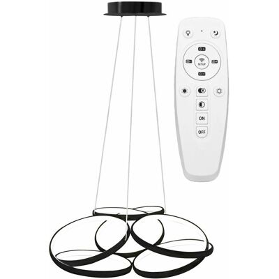 Toolight Lampada LED - APP793-CP Moderna Piatta Nera con Telecomando Toolight Lampada LED - APP793-CP Moderna Piatta Nera con Telecomando