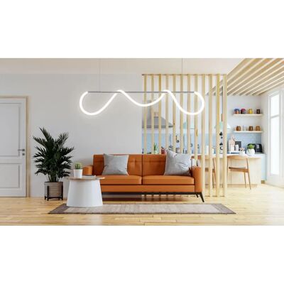 Lampada a sospensione LED Toolight - Lunghezza Cromo - Tipo di prodotto Lampada a sospensione LED Toolight - Lunghezza Cromo - Tipo di prodotto