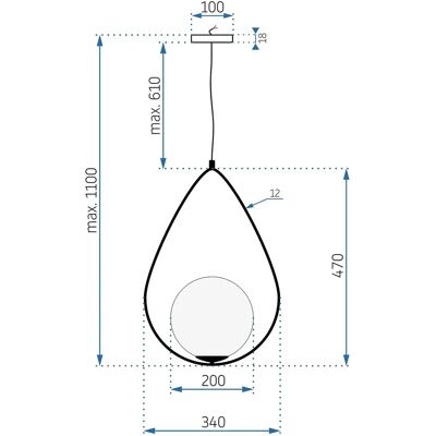 Toolight - APP938-1CP Riippuvalaisin - Säädettävä Korkeus - Moderni Loft Toolight - APP938-1CP Riippuvalaisin - Säädettävä Korkeus - Moderni Loft
