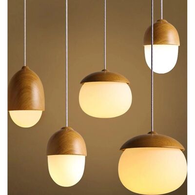 Toolight Lampada a Sospensione in Legno e Metallo Regolabile - Lampada a Soffitto Toolight Lampada a Sospensione in Legno e Metallo Regolabile - Lampada a Soffitto