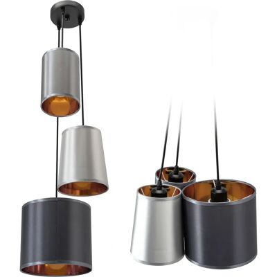 Toolight Lampada a Sospensione Moderna - E27 Regolabile Grigia Toolight Lampada a Sospensione Moderna - E27 Regolabile Grigia