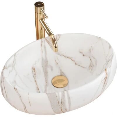Lavabo da appoggio REA Linda Lava Mat - Finitura pietra Lavabo da appoggio REA Linda Lava Mat - Finitura pietra
