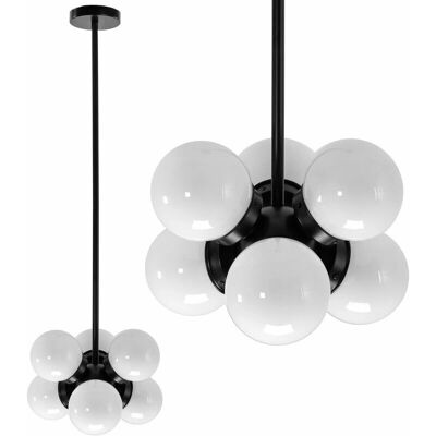 Toolight Lampada sospensione nera - Luce a soffitto, 6 punti, E27, Design moderno Toolight Lampada sospensione nera - Luce a soffitto, 6 punti, E27, Design moderno