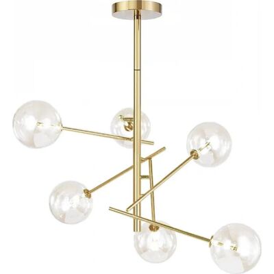 Lampa a sospensione Toolight Oro - 6 Punti G4 - Stile Loft Moderno Lampa a sospensione Toolight Oro - 6 Punti G4 - Stile Loft Moderno