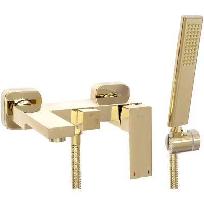 Miscelatore vasca Fenix Gold Rea - A parete, Ceramica, Oro Miscelatore vasca Fenix Gold Rea - A parete, Ceramica, Oro