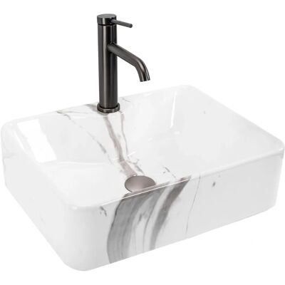 Rea Kelly Marmo Lavabo de cerámica de encimera Rea Kelly Marmo Lavabo de cerámica de encimera