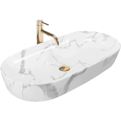 Rea Cleo 81 Shiny Marmo - Washbasin Rea Cleo 81 Shiny Marmo - Washbasin
