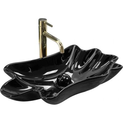 Lavabo Moderno Nero Infinity in Ceramica - Lavabo Bagno Lavabo Moderno Nero Infinity in Ceramica - Lavabo Bagno