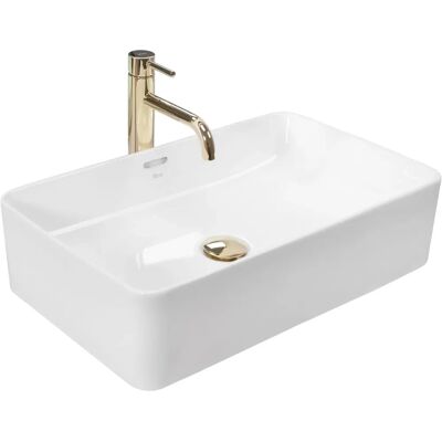 Lavabo da appoggio Rea Berta 55 bianco - Lavabo Lavabo da appoggio Rea Berta 55 bianco - Lavabo