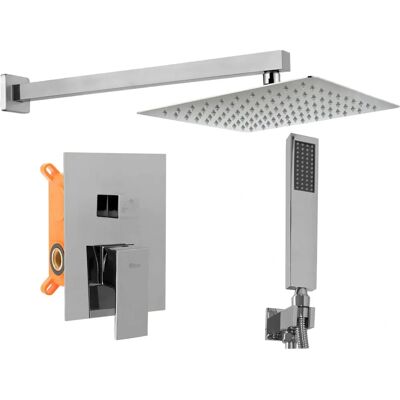 Rea Fenix Chrome Box Shower Set - Built-in, Rain, Modern Rea Fenix Chrome Box Shower Set - Built-in, Rain, Modern