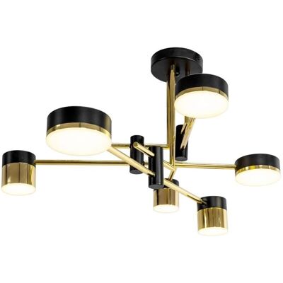 Toolight Lampada a sospensione LED - APP1002-6C - 45W - Nero/Oro - Lampada da soffitto Toolight Lampada a sospensione LED - APP1002-6C - 45W - Nero/Oro - Lampada da soffitto