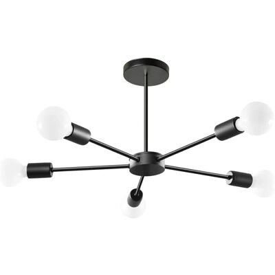 Toolight Black Pendant Lamp - Modern geometric design - 60W - E27 - 52x52x25cm - Pendant Light Toolight Black Pendant Lamp - Modern geometric design - 60W - E27 - 52x52x25cm - Pendant Light