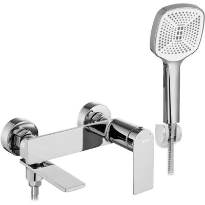 Rubinetto da vasca Rea Storm Chrome - Montaggio a parete in ottone moderno Rubinetto da vasca Rea Storm Chrome - Montaggio a parete in ottone moderno