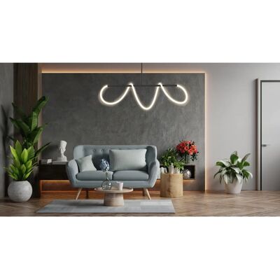 Toolight Lampada a sospensione LED nera - Luce da soffitto Toolight Lampada a sospensione LED nera - Luce da soffitto