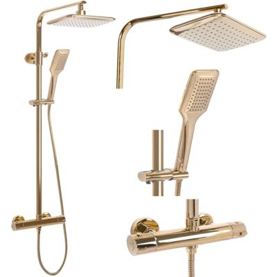Rea Tom Gold Shower Set - Thermostatic, Gold - Shower Set Rea Tom Gold Shower Set - Thermostatic, Gold - Shower Set