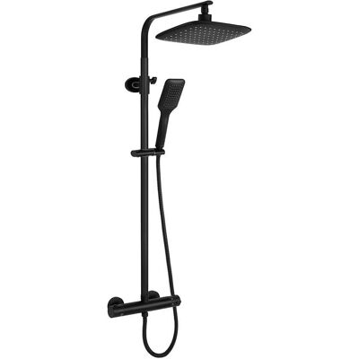 Conjunto de ducha con termostato REA Tom negro - negro Conjunto de ducha con termostato REA Tom negro - negro