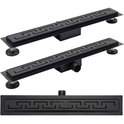 REA - Scarico lineare Greek Pro nero opaco 90 - nero REA - Scarico lineare Greek Pro nero opaco 90 - nero