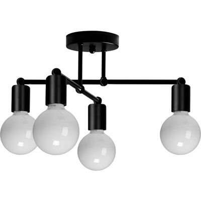 Lampada a sospensione Toolight KATTO - Metallo - E27 - Nero opaco Lampada a sospensione Toolight KATTO - Metallo - E27 - Nero opaco