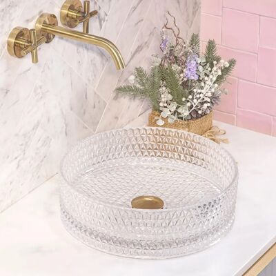 Rea Cristal Transparent Bathroom Countertop Washbasin Rea Cristal Transparent Bathroom Countertop Washbasin