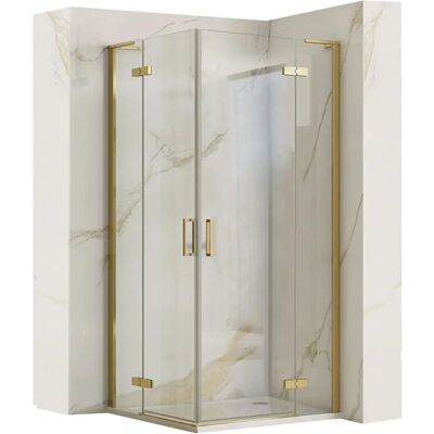 REA Cabina de ducha Hugo Double Gold 80x80 REA Cabina de ducha Hugo Double Gold 80x80