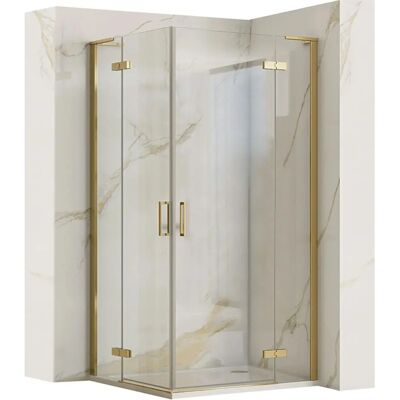 REA - Cabina de ducha Hugo Gold Cepillado 90x90 REA - Cabina de ducha Hugo Gold Cepillado 90x90