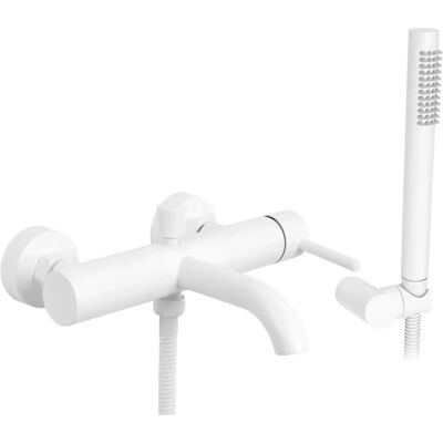 Rea Lungo Wall-Mounted Bathroom Faucet - White - Bathroom Faucet Rea Lungo Wall-Mounted Bathroom Faucet - White - Bathroom Faucet