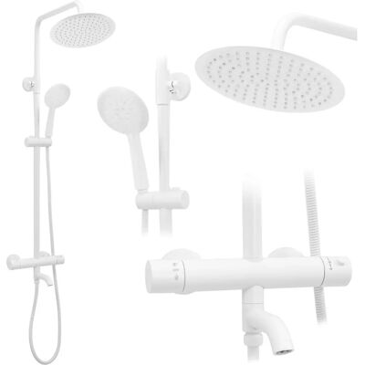 REA Lungo White Matt Shower Set - Shower Set REA Lungo White Matt Shower Set - Shower Set