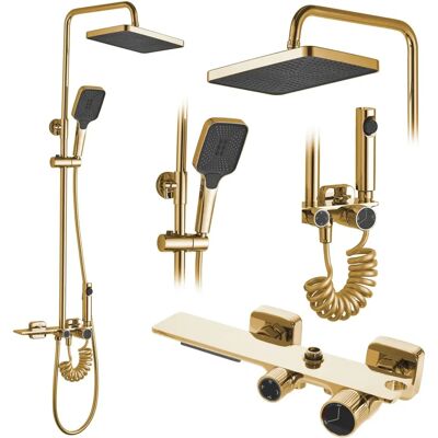 Conjunto de Ducha REA Helix Gold - Oro Conjunto de Ducha REA Helix Gold - Oro