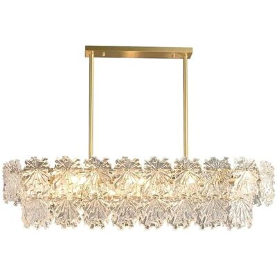 Toolight Lampadario Dorato - Design Fiocco di Neve in Cristallo - Compatibile E14 Toolight Lampadario Dorato - Design Fiocco di Neve in Cristallo - Compatibile E14
