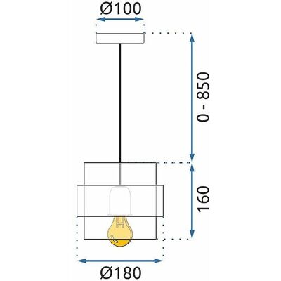 Toolight Gold Pendelleuchte - Pendellampe Toolight Gold Pendelleuchte - Pendellampe