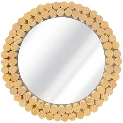 Tutumi Boho Wall Mirror - 36cm - Round - Natural Wood - Interior Decor Tutumi Boho Wall Mirror - 36cm - Round - Natural Wood - Interior Decor