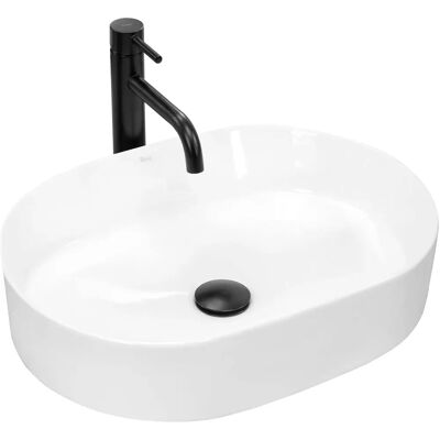 REA Nadia 50 Biały ceramiczny umywalka - Umywalka na blat REA Nadia 50 Biały ceramiczny umywalka - Umywalka na blat