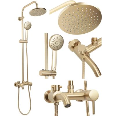 Rea Luis Gold Brush Shower Set - Shower Type Rea Luis Gold Brush Shower Set - Shower Type