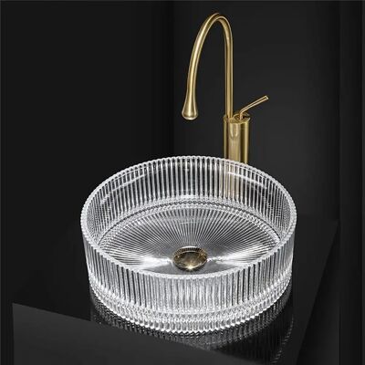 Rea Ingrid Transparent Modern Glass Washbasin - Washbasin Rea Ingrid Transparent Modern Glass Washbasin - Washbasin
