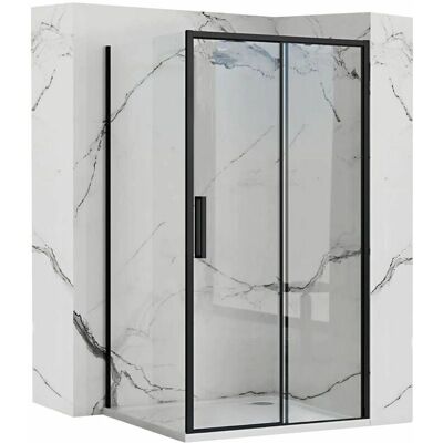 REA Rapid Slide Black 140x100 - Parawan prysznicowy REA Rapid Slide Black 140x100 - Parawan prysznicowy