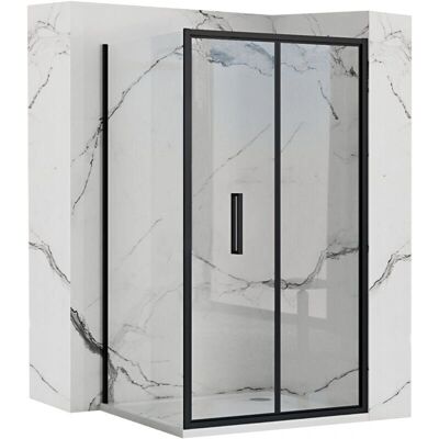Mampara de ducha REA rapid fold black 80x80 Mampara de ducha REA rapid fold black 80x80