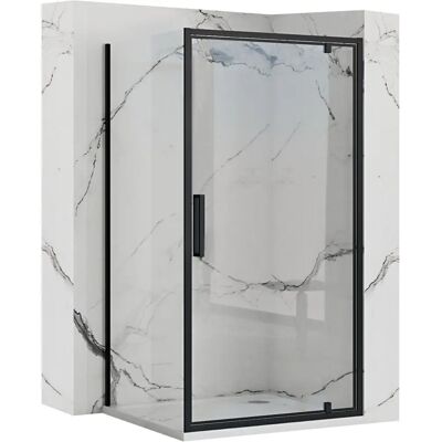 Mampara de ducha REA Rapid Swing Black 80x80 Mampara de ducha REA Rapid Swing Black 80x80