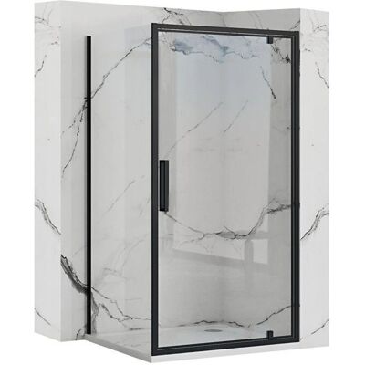 Mampara de ducha REA Rapid Swing Black 100x100 Mampara de ducha REA Rapid Swing Black 100x100
