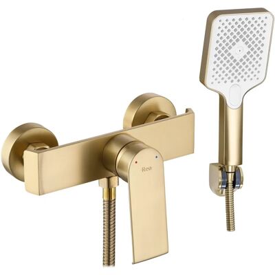 REA - Rubinetto doccia in ottone oro spazzolato - Ristrutturazione bagno REA - Rubinetto doccia in ottone oro spazzolato - Ristrutturazione bagno