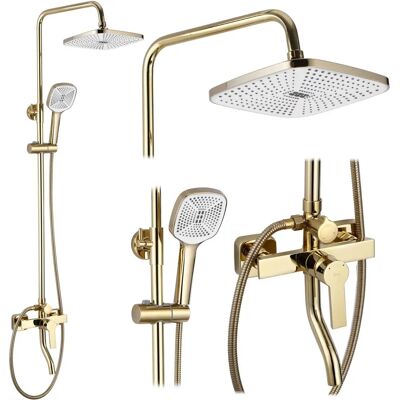 REA Argus Gold Shower Set - Brass & ABS - 144cm REA Argus Gold Shower Set - Brass & ABS - 144cm