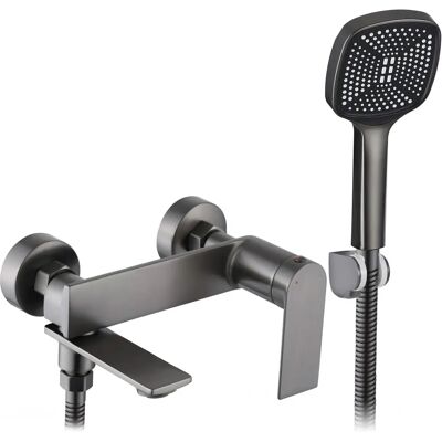Rea Storm Titanium Bath Faucet - Wall-Mounted Modern Design Rea Storm Titanium Bath Faucet - Wall-Mounted Modern Design