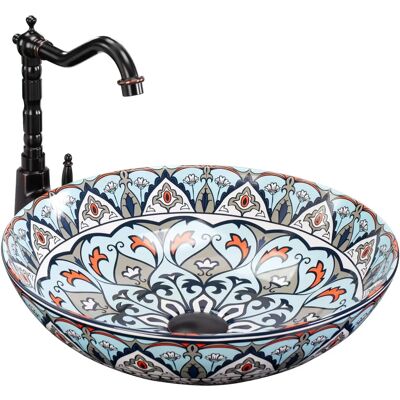 Lavabo de encimera multicolor Rhea México - Lavabo Lavabo de encimera multicolor Rhea México - Lavabo