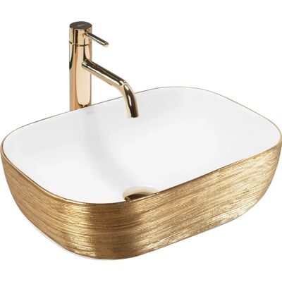 REA Belinda White Gold Brush - Umyvadlo REA Belinda White Gold Brush - Umyvadlo