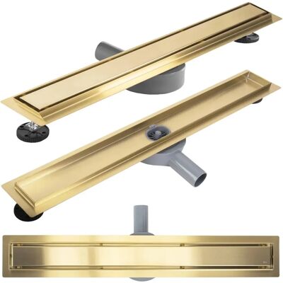 Drenaje lineal NeoX Pro Oro cepillado - Accesorio de ducha Drenaje lineal NeoX Pro Oro cepillado - Accesorio de ducha