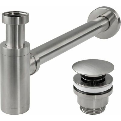 REA - Universaali lavuaarisifoni harjattu nikkeli - Messinki, 45mm REA - Universaali lavuaarisifoni harjattu nikkeli - Messinki, 45mm