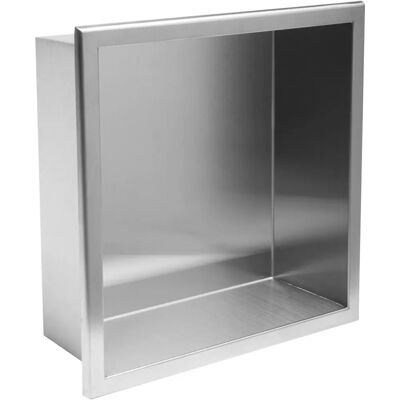 REA Nickel gebürstet Badezimmerspiegel 30X30 - Badezimmerregal REA Nickel gebürstet Badezimmerspiegel 30X30 - Badezimmerregal