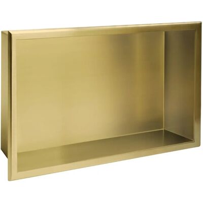 REA Estante de baño de acero inoxidable - 30x45cm - Oro cepillado REA Estante de baño de acero inoxidable - 30x45cm - Oro cepillado